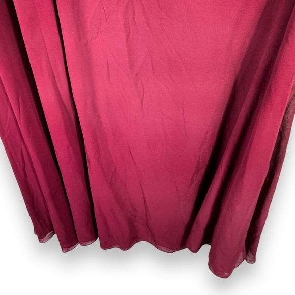 Lulu's Forever & Always Lace Bodice Tulle Maxi Dress, Burgundy, Size Small - Picture 11 of 16